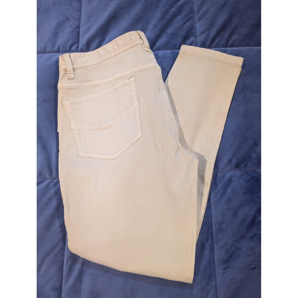 Free People Ivory Skinny Side Zipper Detail Stretch Jeans - Size 31